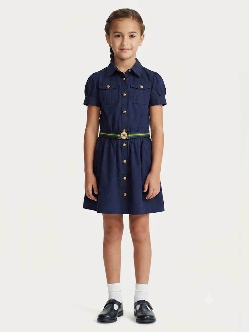 Polo by Ralph Lauren Navy Shirt Dress Without a Belt